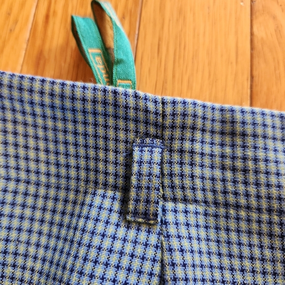 Canda C&A blue yellow check plaid high rise knee length skirt 16 - Picture 2 of 11